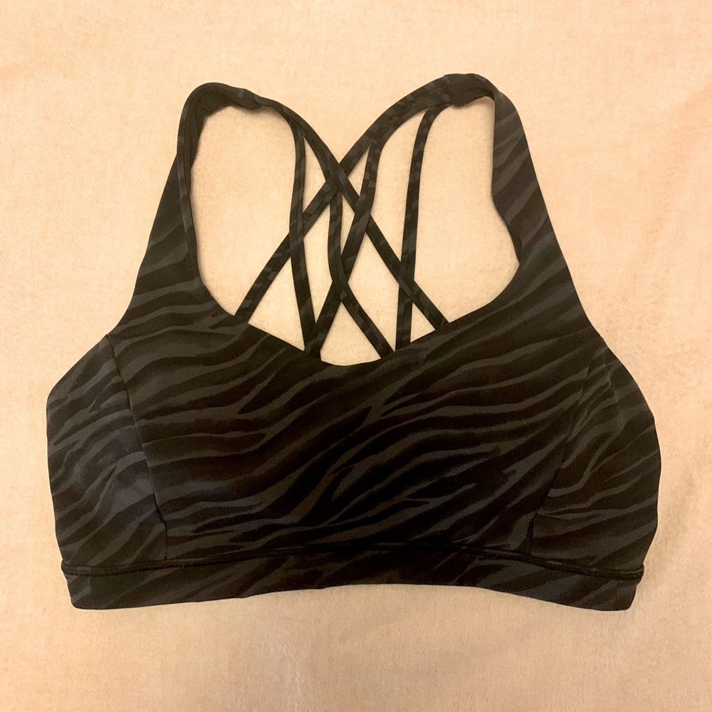 Lululemon zebra print sports bra